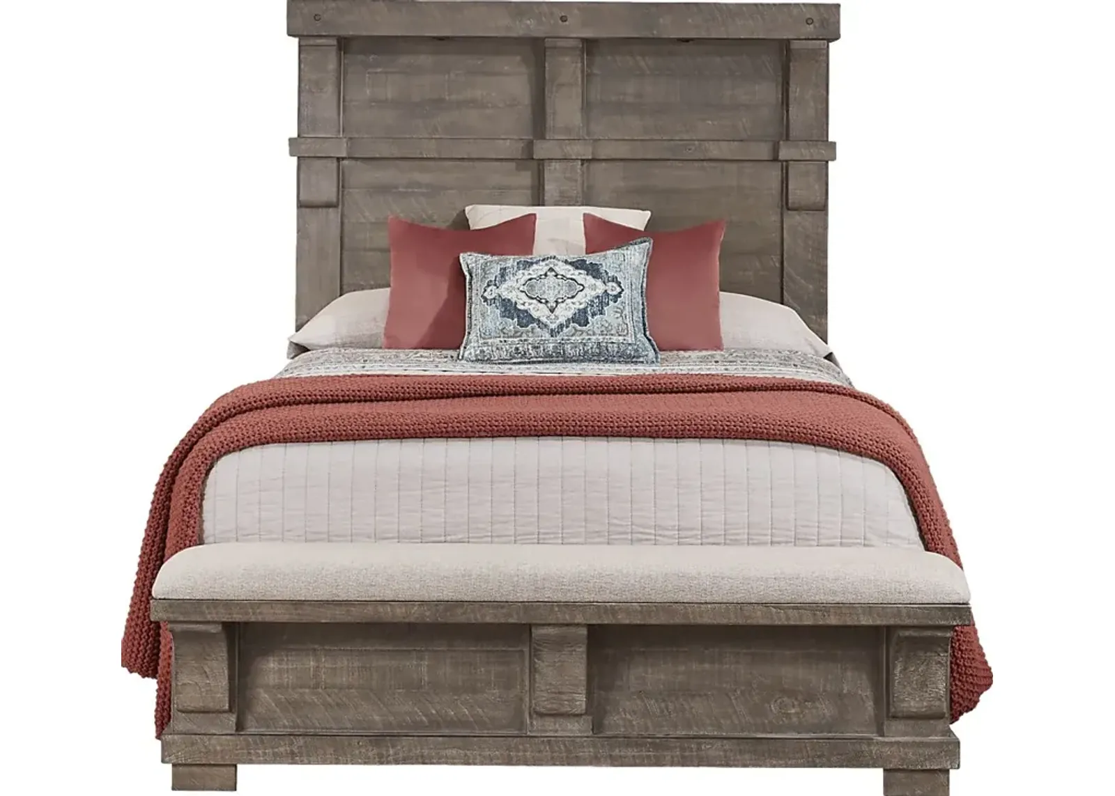 Bretten Crossing Gray 3 Pc King Bench Bed