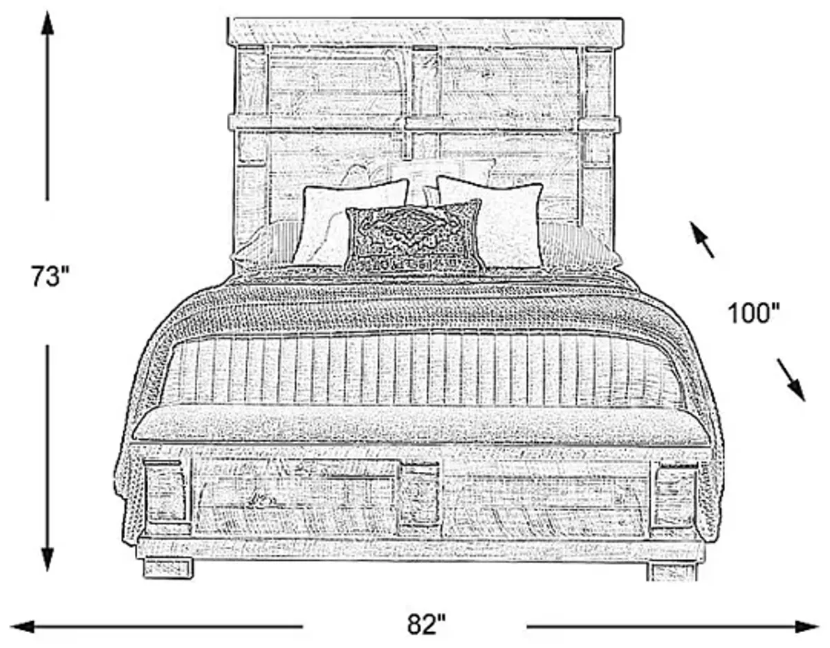 Bretten Crossing White 3 Pc King Bench Bed