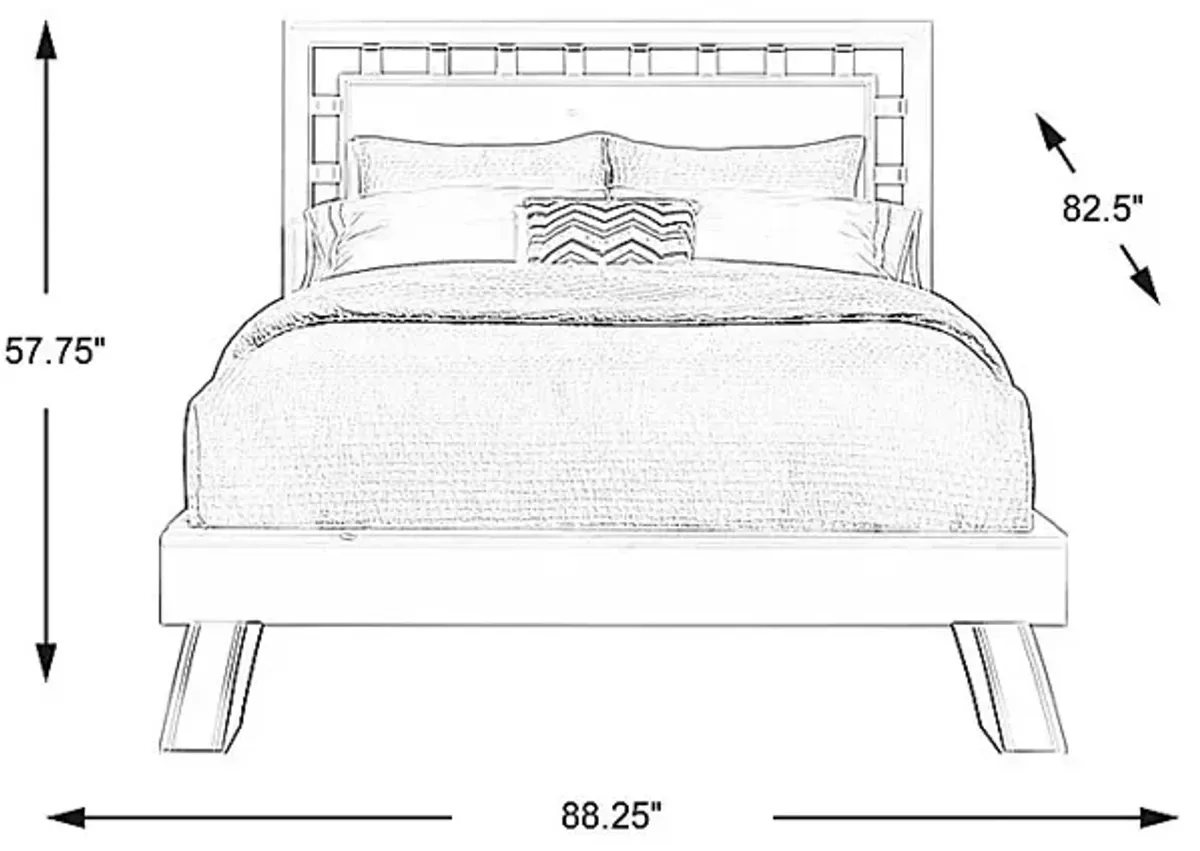 Belcourt White 3 Pc King Lattice Arch Bed