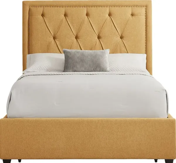 Elridge II Yellow 3 Pc King Upholstered Storage Bed