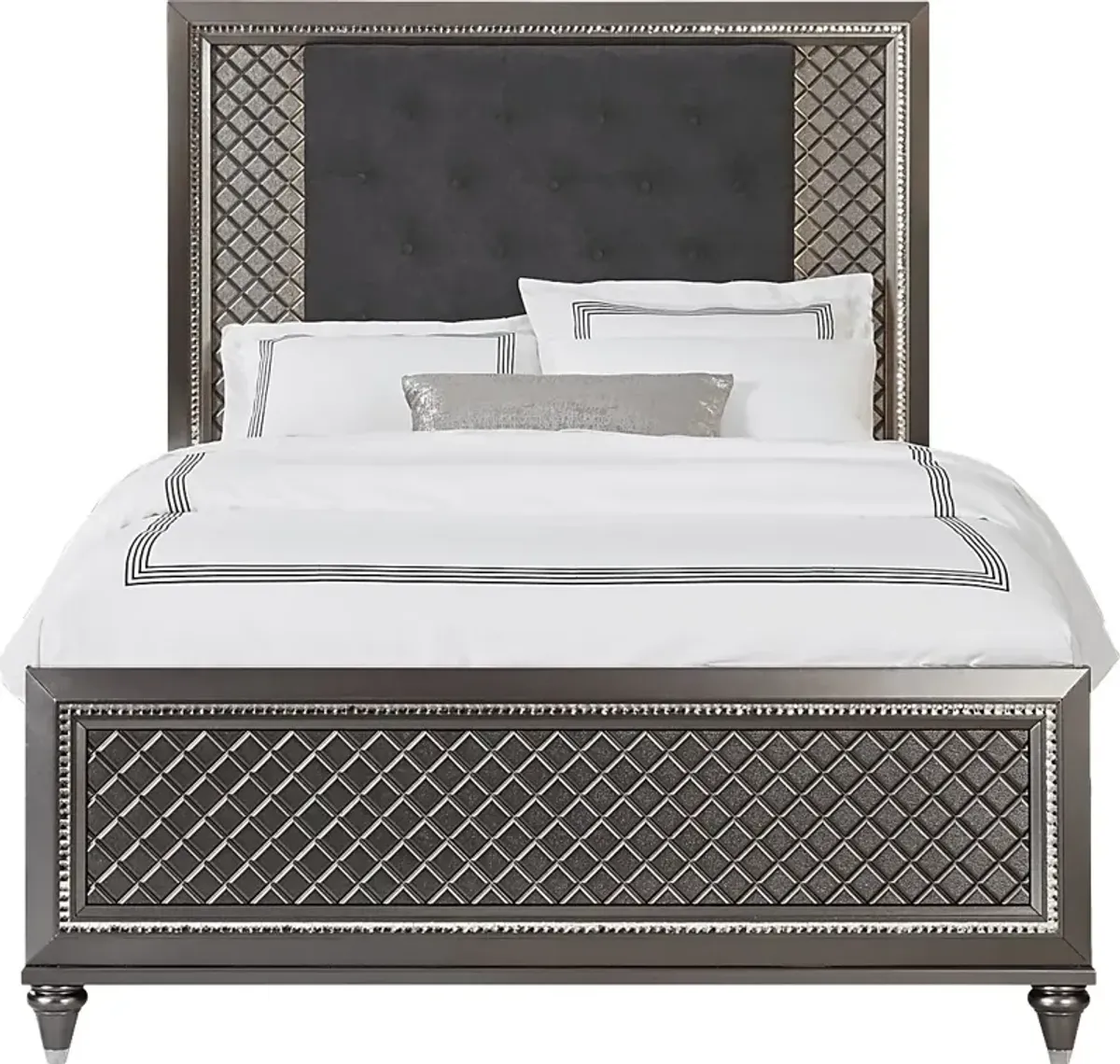 Diamond Falls Gray 3 Pc King Panel Bed