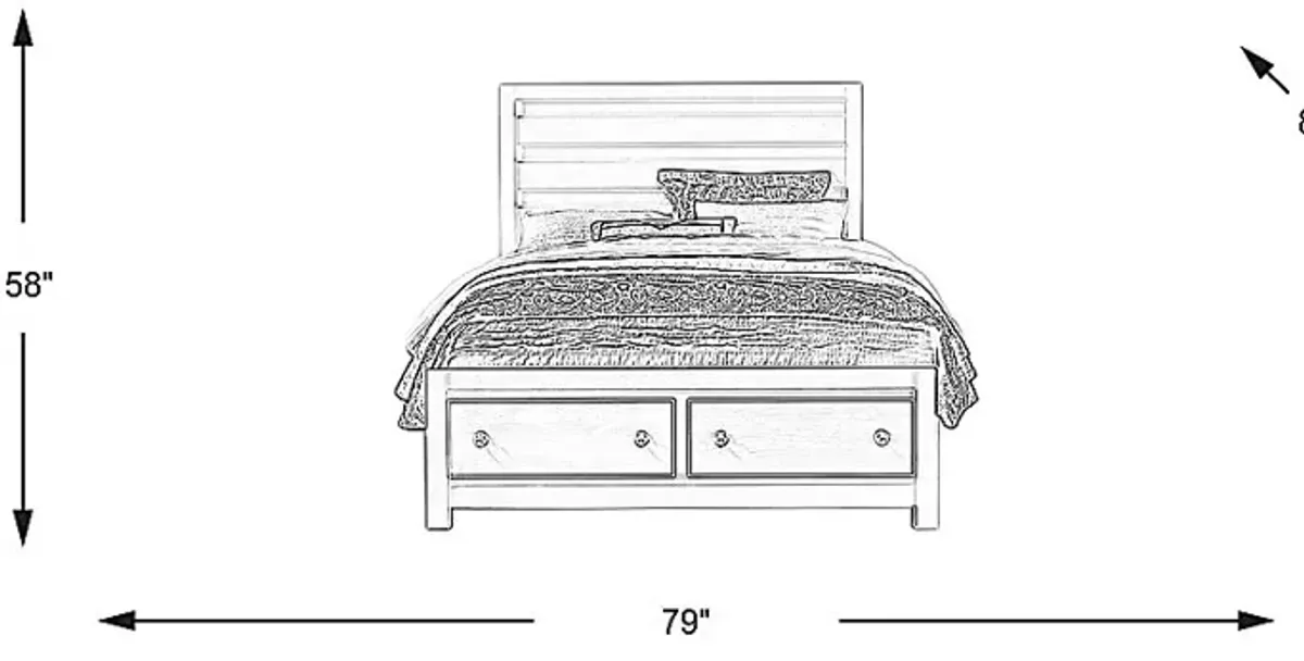 Barringer Place Merlot 3 Pc King Panel Bed with Storage