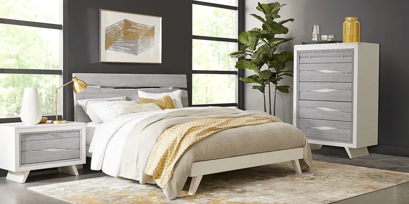 Dana Point White 5 Pc Queen Panel Bedroom