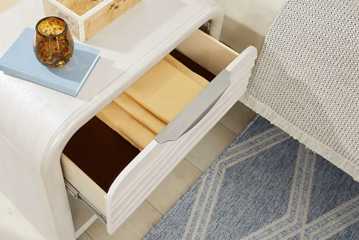 Point Loma White One Drawer Nightstand
