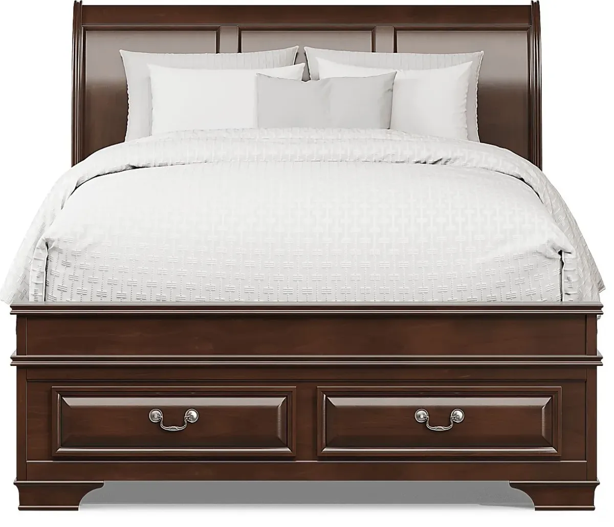 Mill Valley II Cherry 7 Pc Queen Sleigh Bedroom with Storage