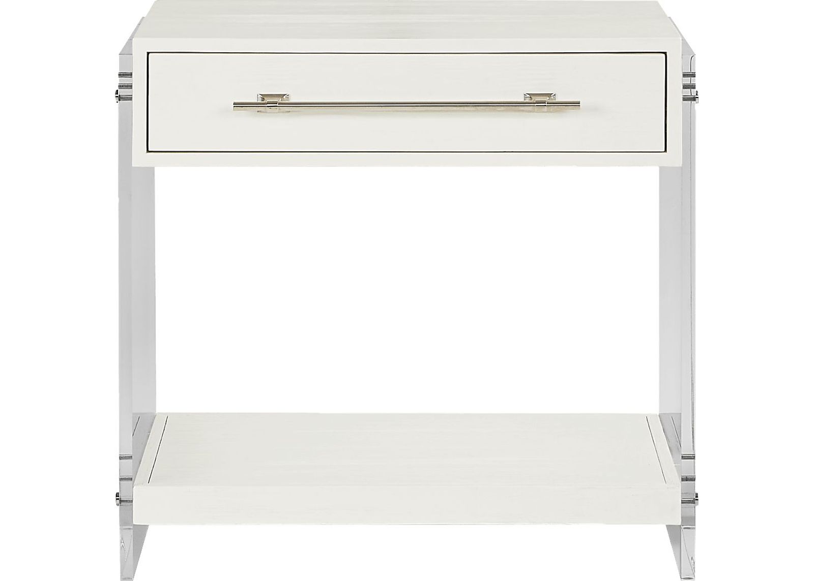 Aruba White 1 Drawer Nightstand