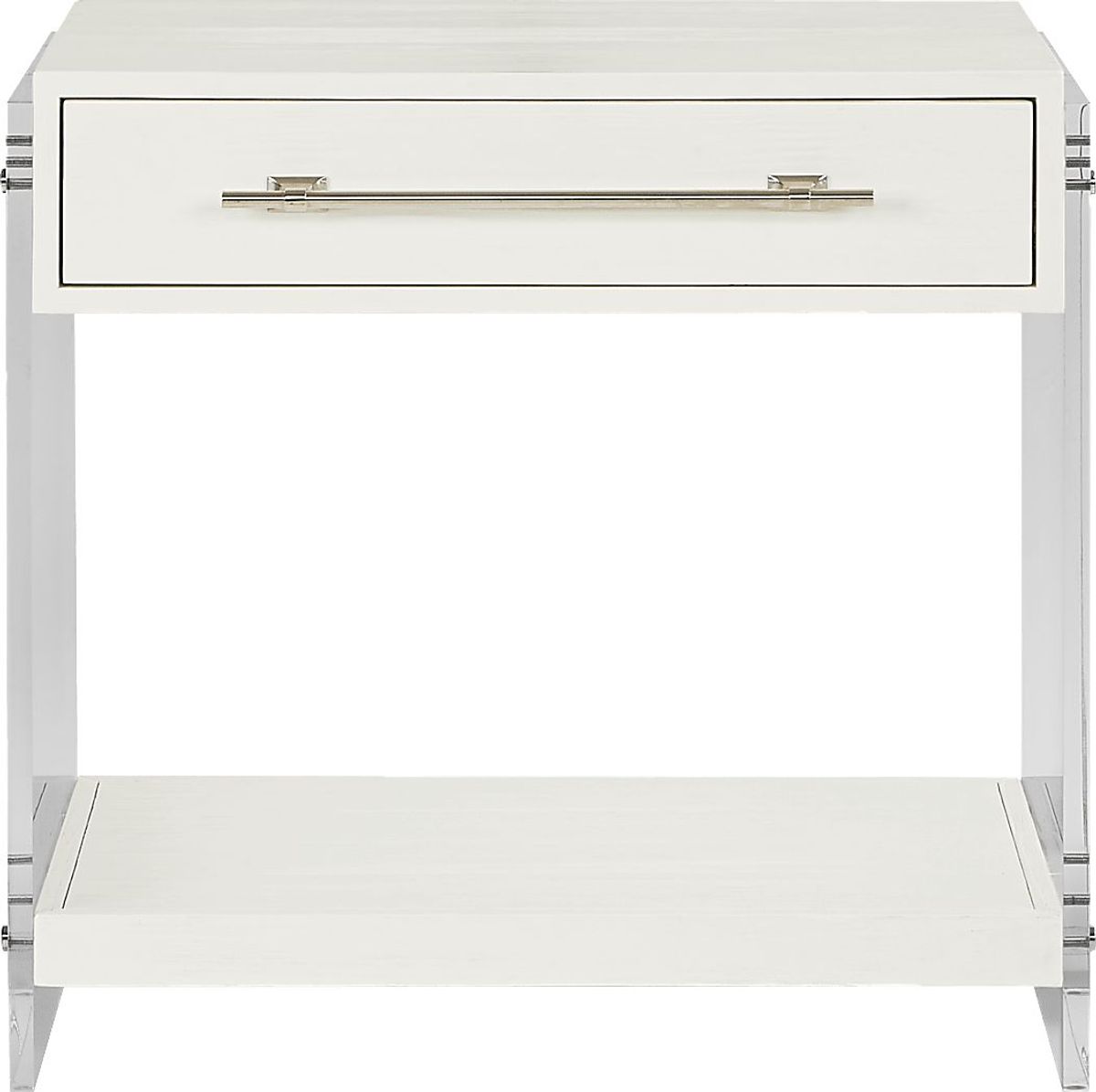 Aruba White 1 Drawer Nightstand