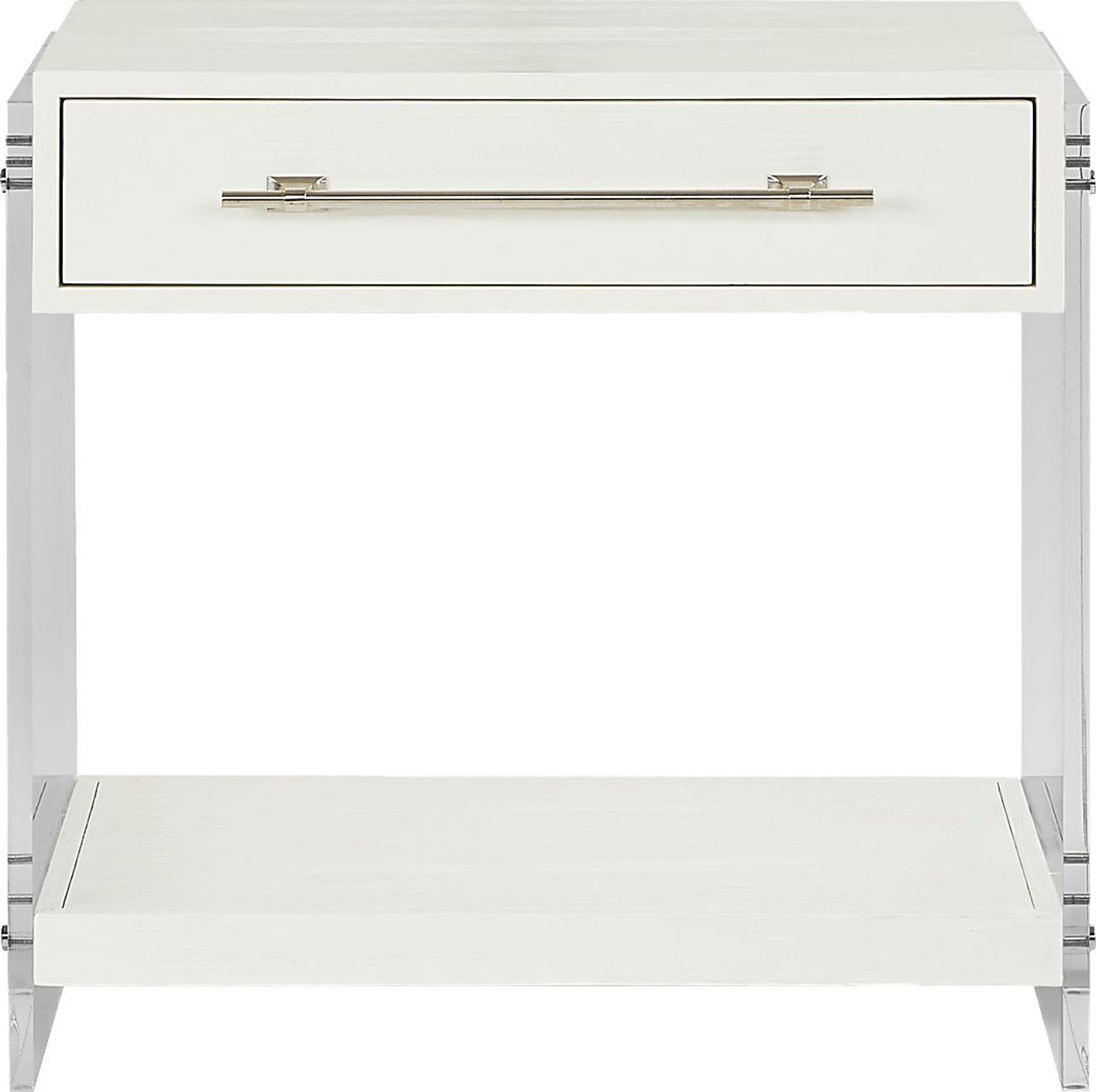 Aruba White 1 Drawer Nightstand