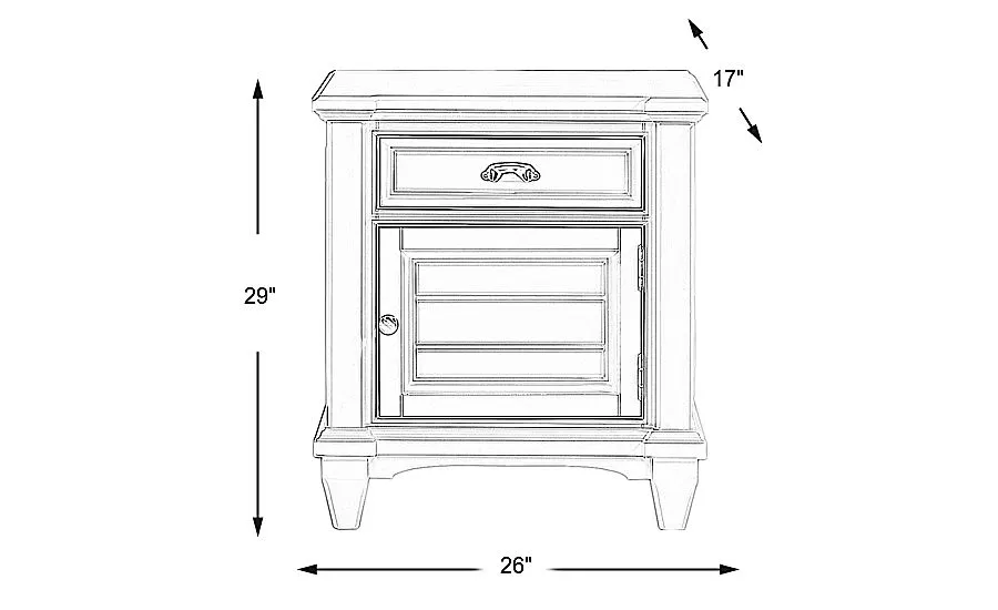 Hilton Head White Door Nightstand