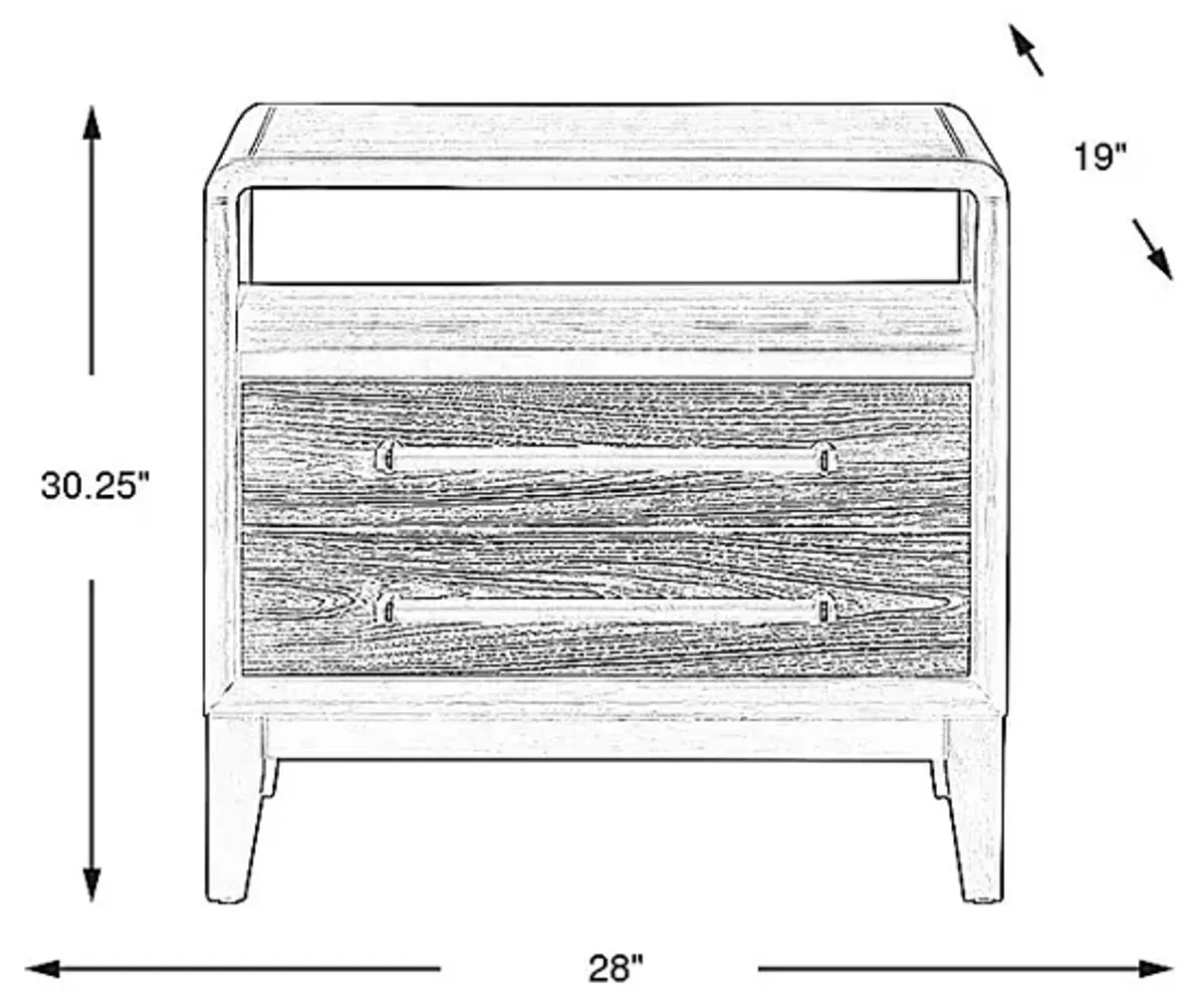 Archer Grove Black Nightstand