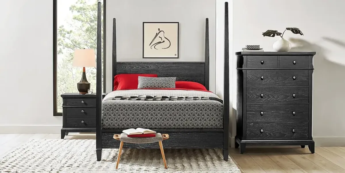 Springville Black 5 Pc Queen Poster Bedroom