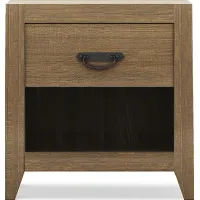 Palm Grove Brown Open Nightstand