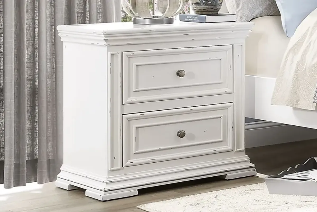 Folkston Bay White Nightstand