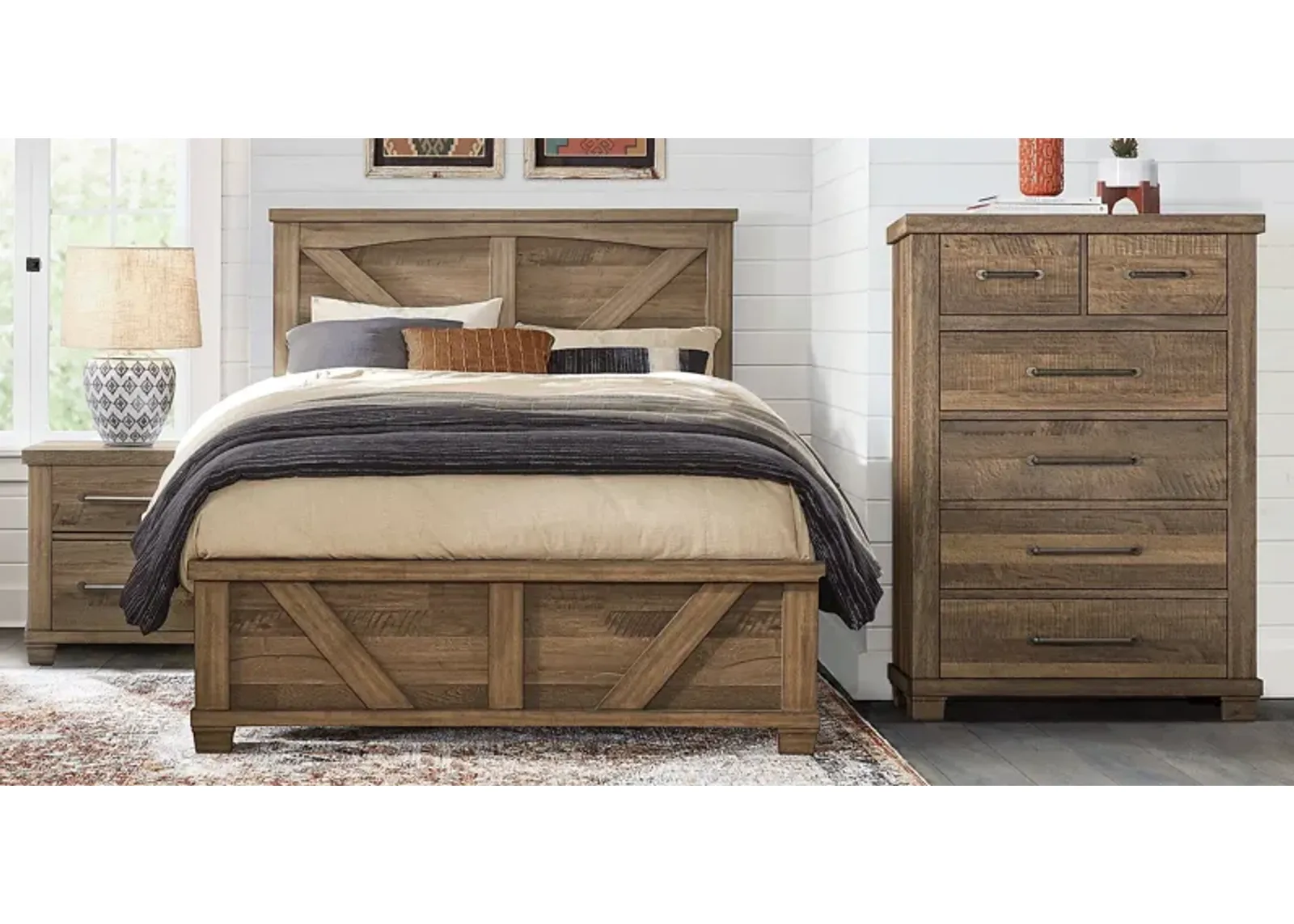 Woodcreek Brown 5 Pc Queen Panel Bedroom