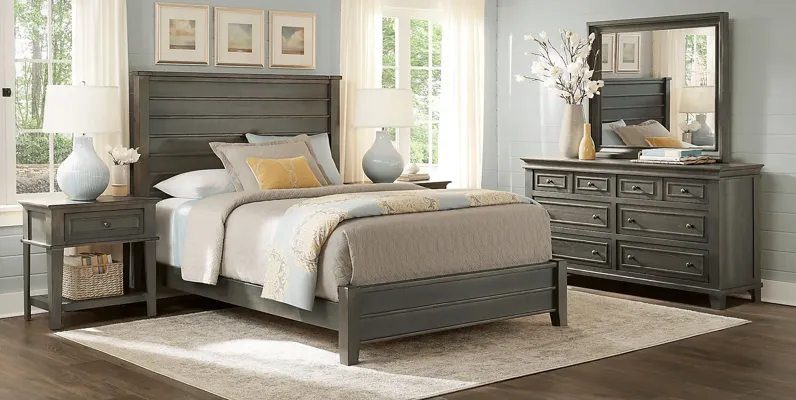 Darby Brook Dark Gray 8 Pc Queen Panel Bedroom