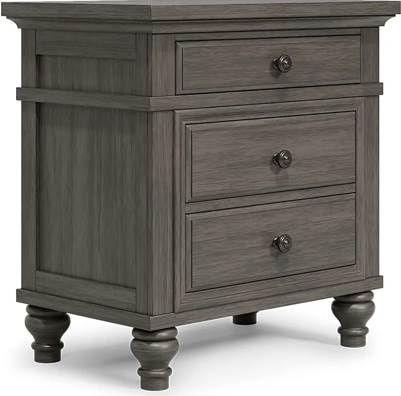 Lake Town Gray Nightstand