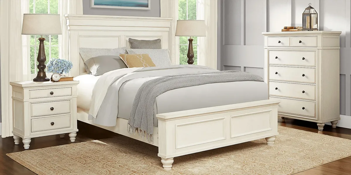 Lake Town Off-White 5 Pc Queen Panel Bedroom