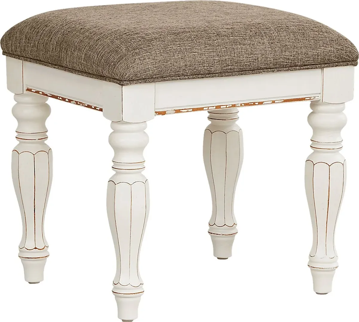 Marien Park White Vanity Stool
