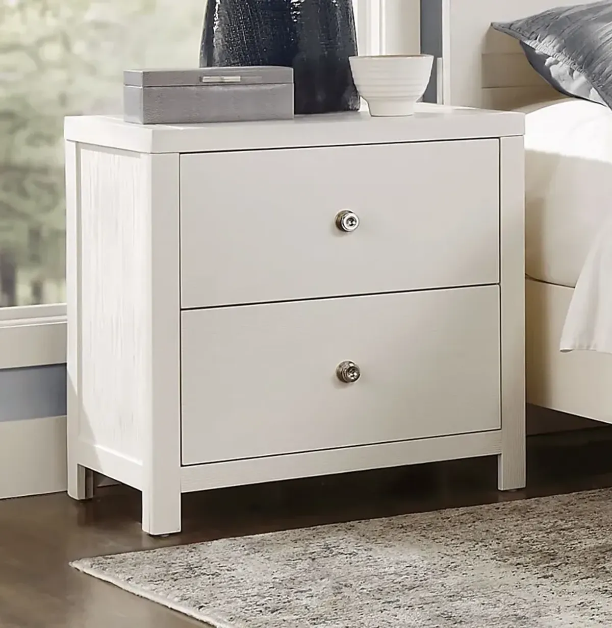 Barringer Place White Nightstand