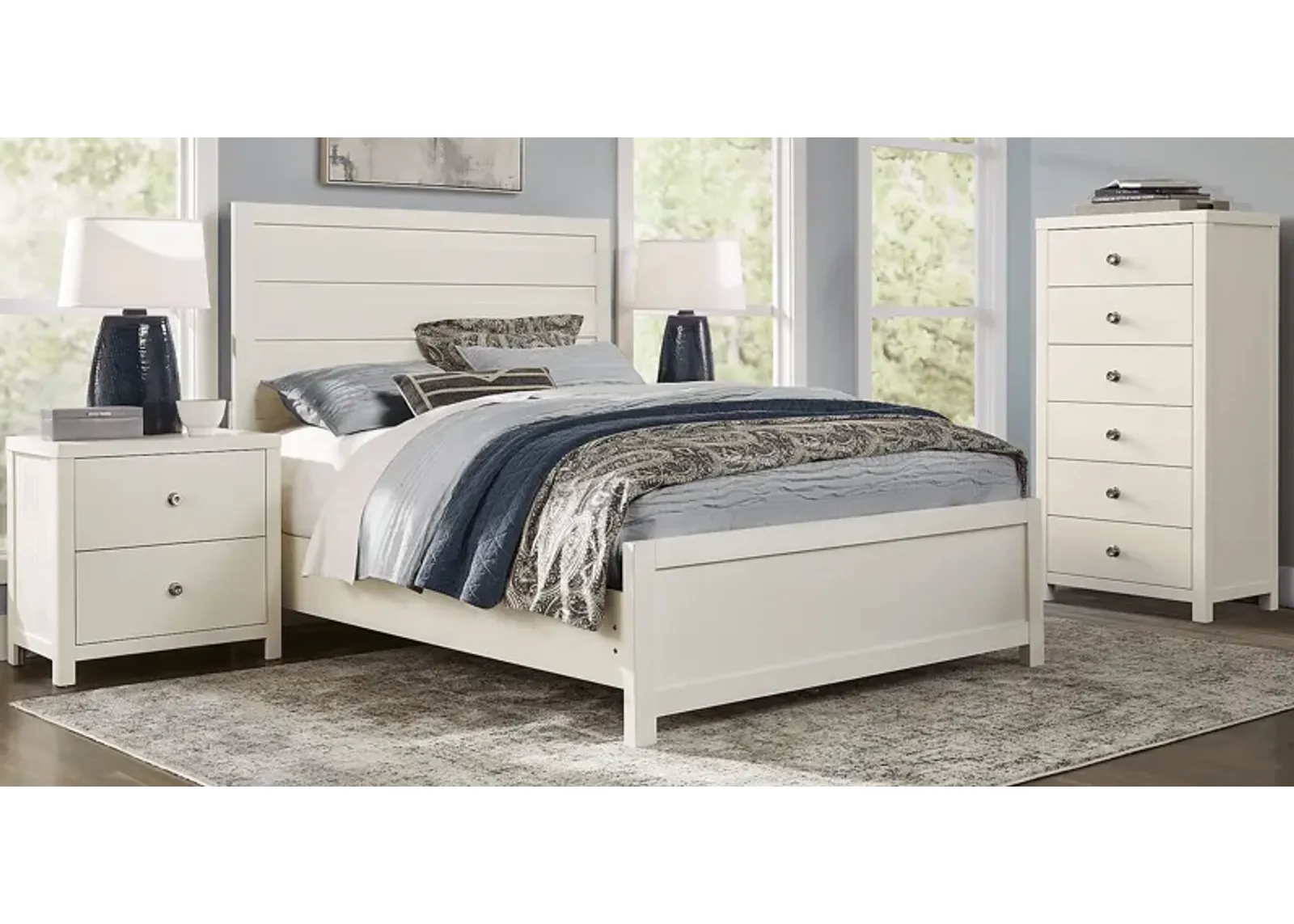 Barringer Place White 5 Pc Queen Panel Bedroom