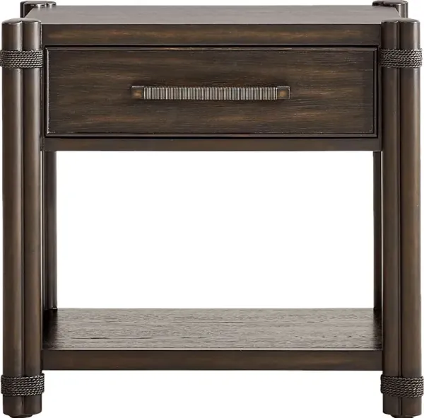 Vineyard Estates Brown 1-Drawer Nightstand