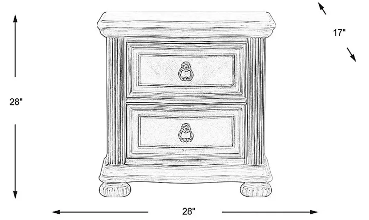 Gallagher Avenue White Nightstand