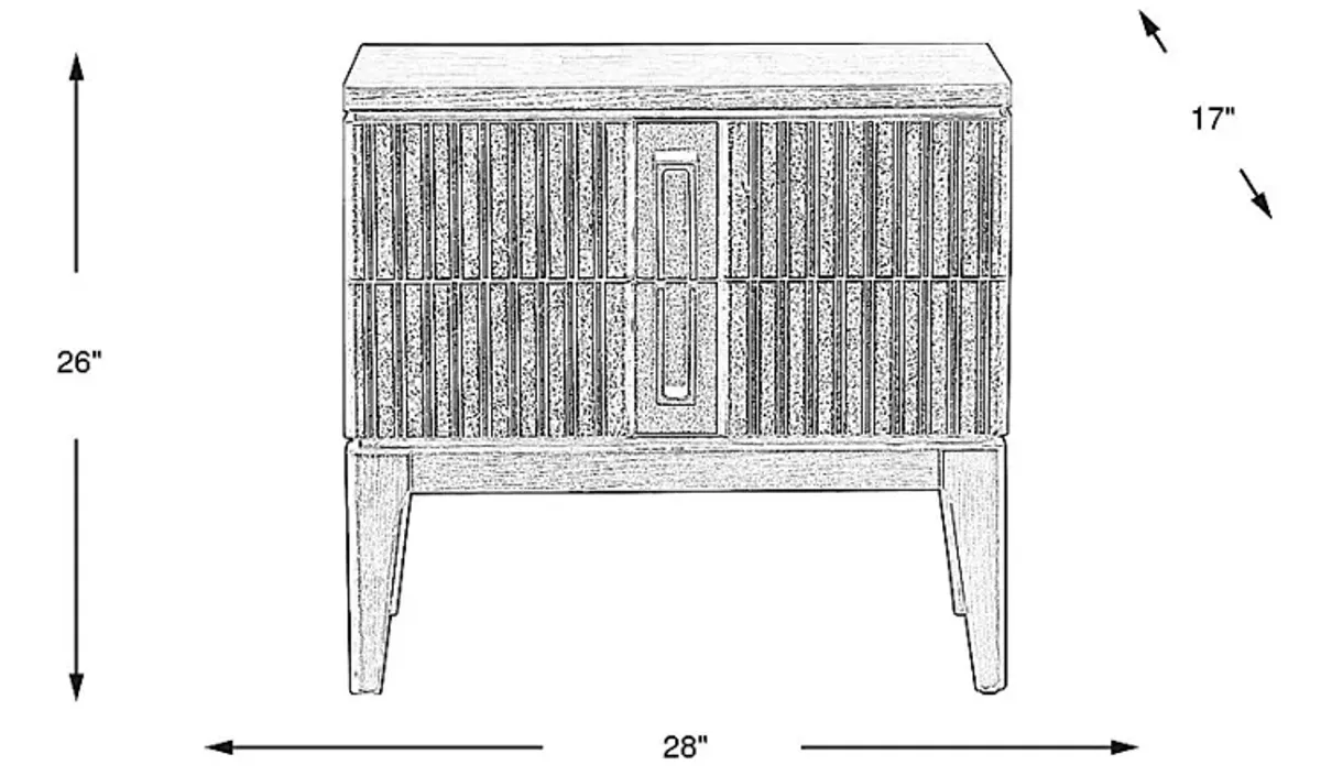 Issabela Caramel Accent Nightstand