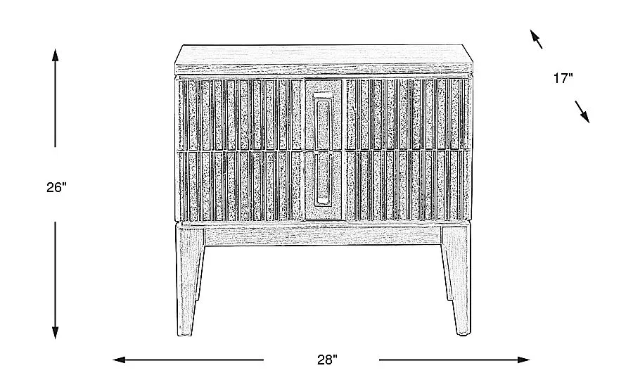 Issabela Caramel Accent Nightstand