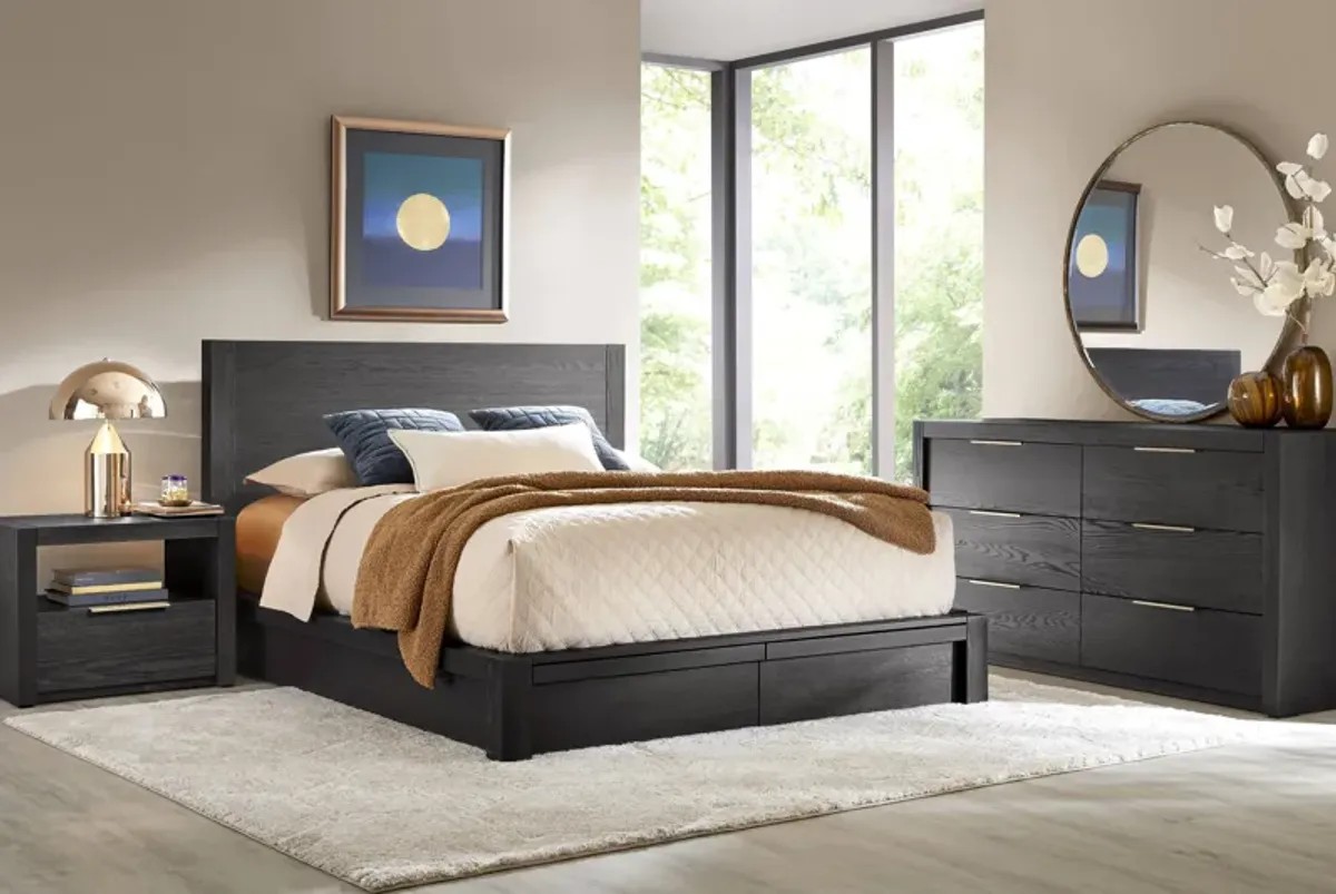 Easton Park Black 7 Pc Queen Storage Bedroom