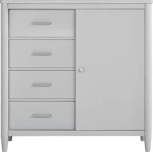 Modern Villa Light Gray 4 Drawer Chest