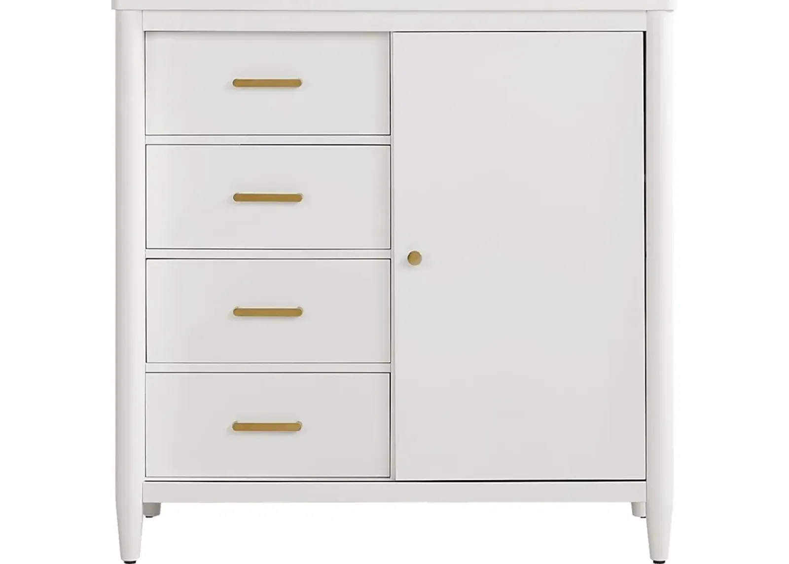 Modern Villa White 4 Drawer Chest