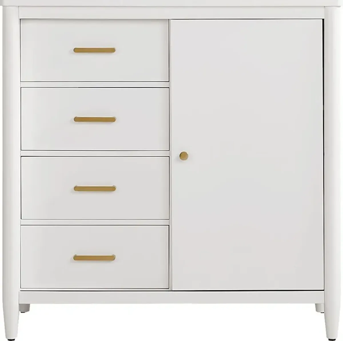 Modern Villa White 4 Drawer Chest