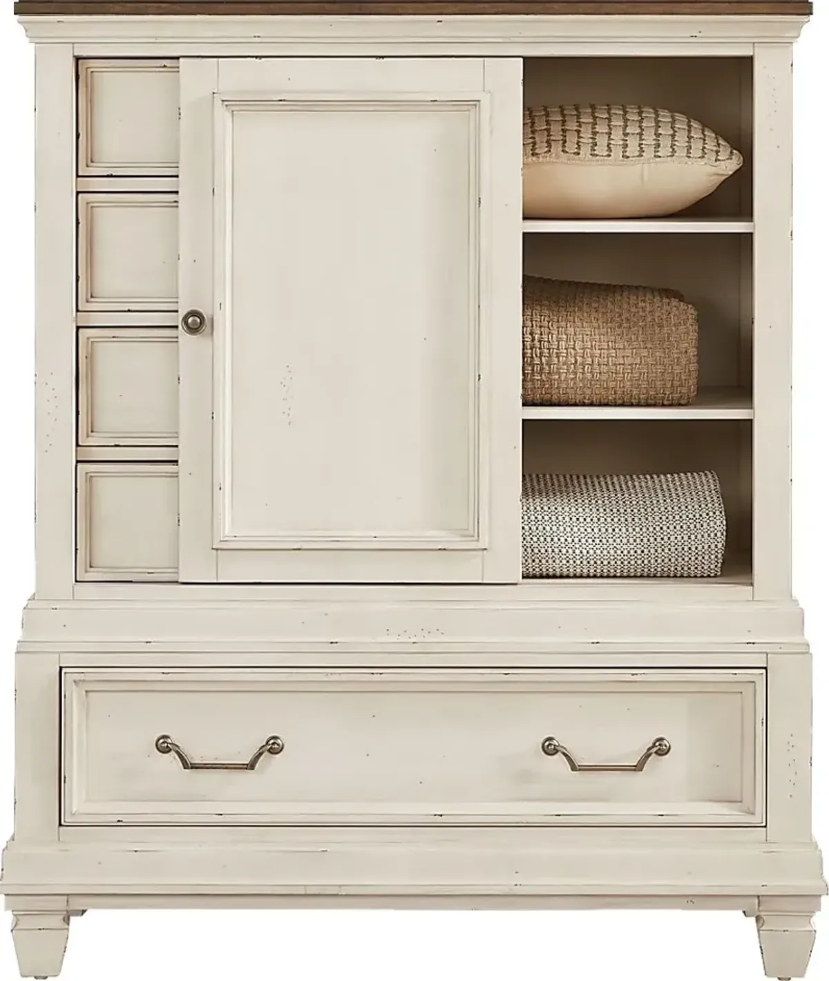 Provence White Sliding Door Chest