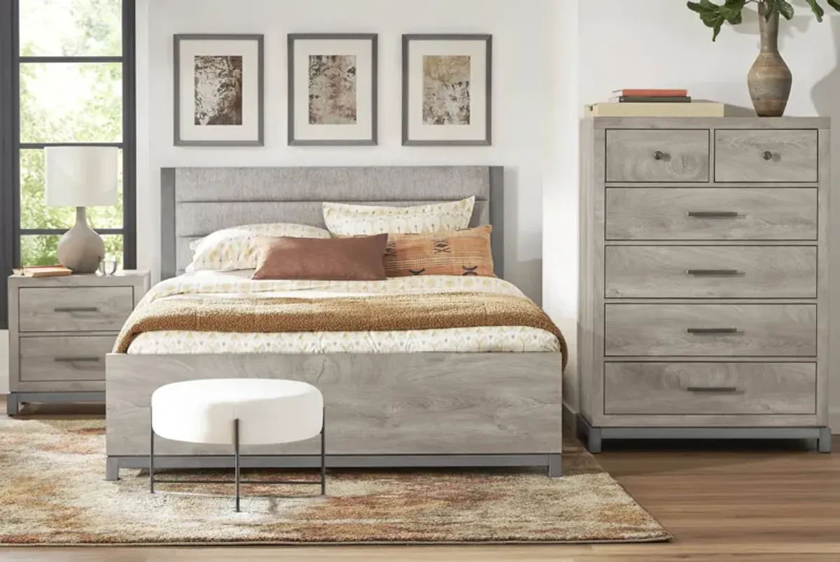 Maxton Place Gray 5 Pc King Bedroom