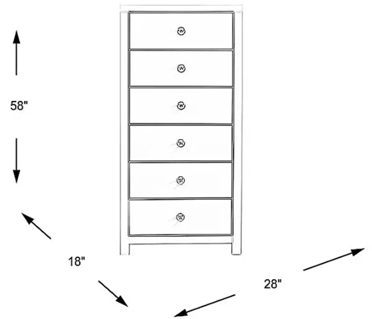 Barringer Place White Tall Chest