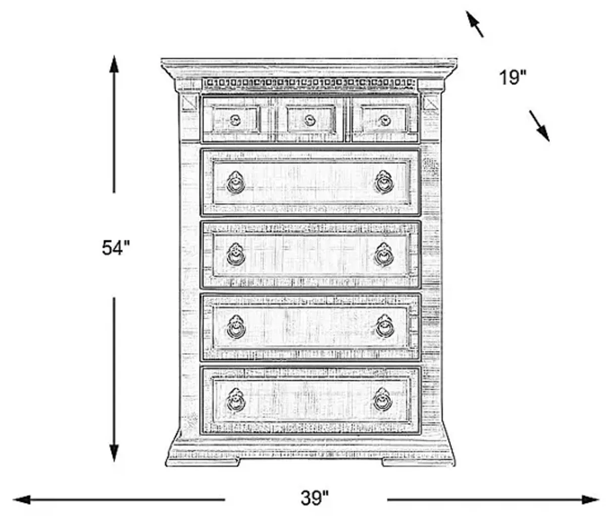 Crestwell Manor White Chest