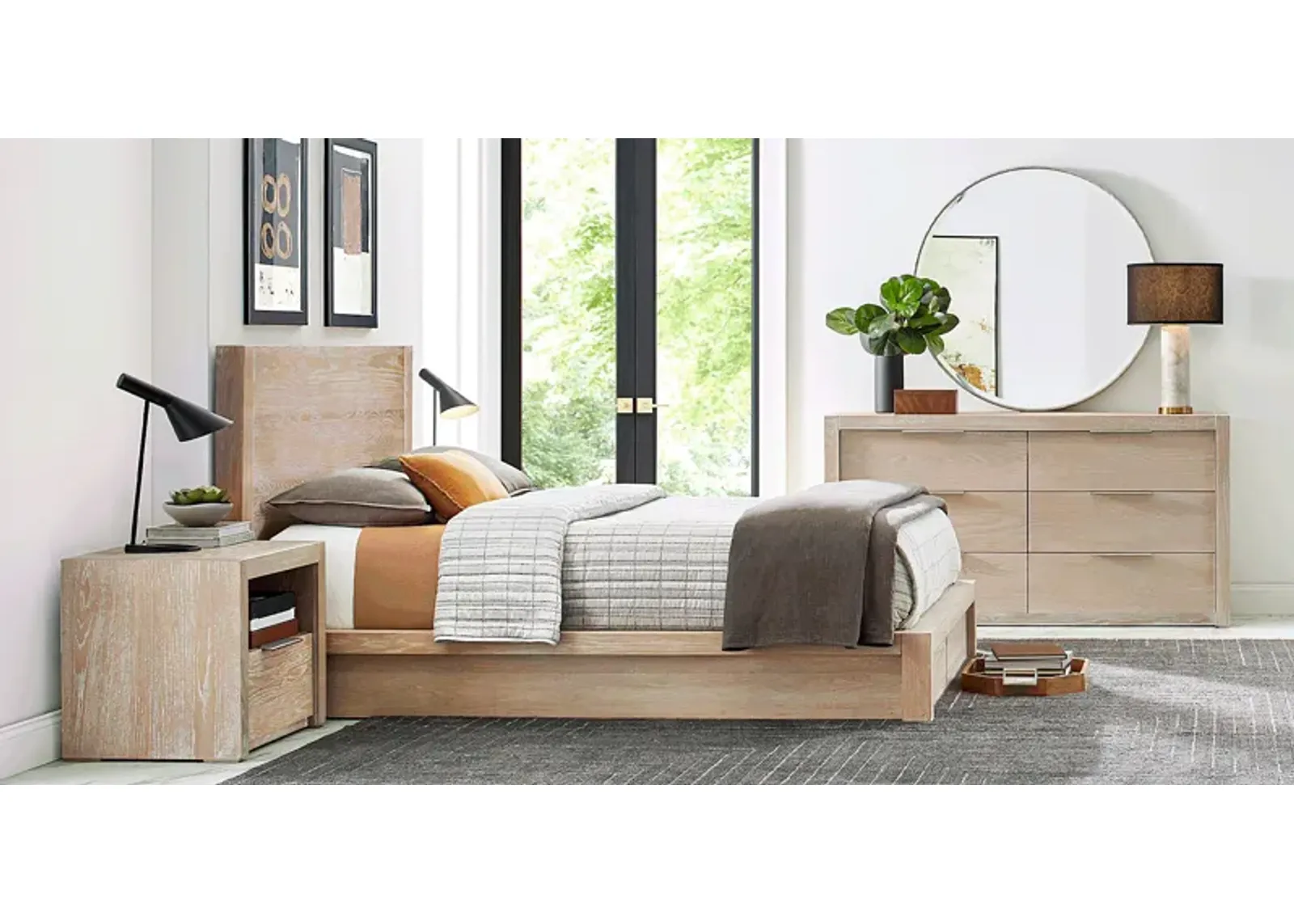 Easton Park Natural 7 Pc King Storage Bedroom