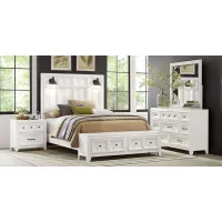Owings Mill White 7 Pc Queen Storage Bedroom