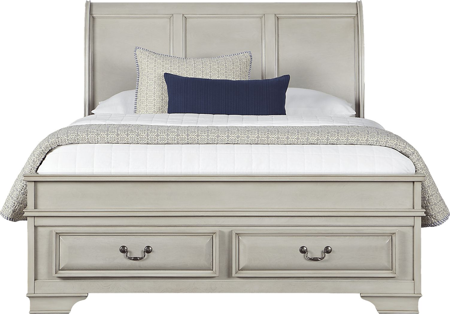 Mill Valley II White 7 Pc Queen Sleigh Bedroom with Storage