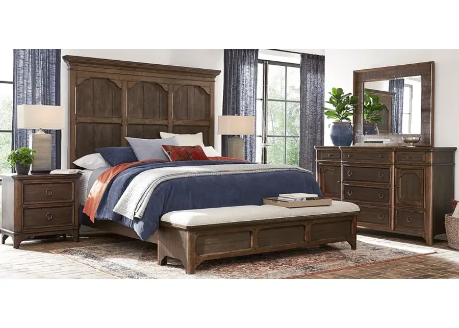 Chandler Hills Brown 7 Pc Queen Storage Bedroom