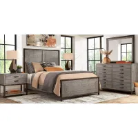 Crossgate Gray 7 Pc Queen Panel Bedroom
