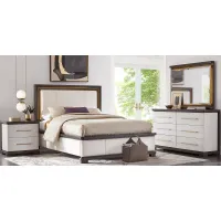 Elko Falls White 7 Pc Queen Panel Bedroom