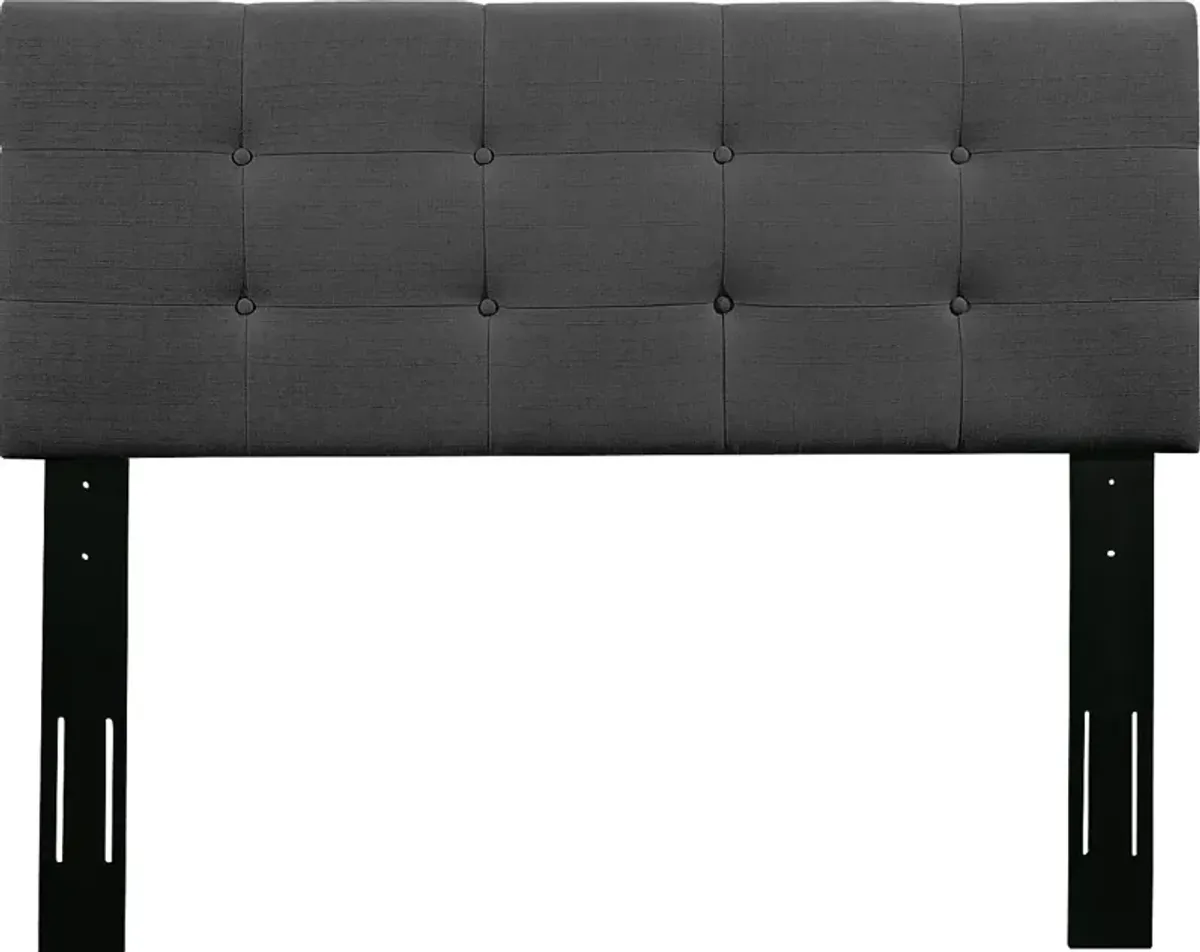 Criswell Dark Gray Twin Upholstered Headboard