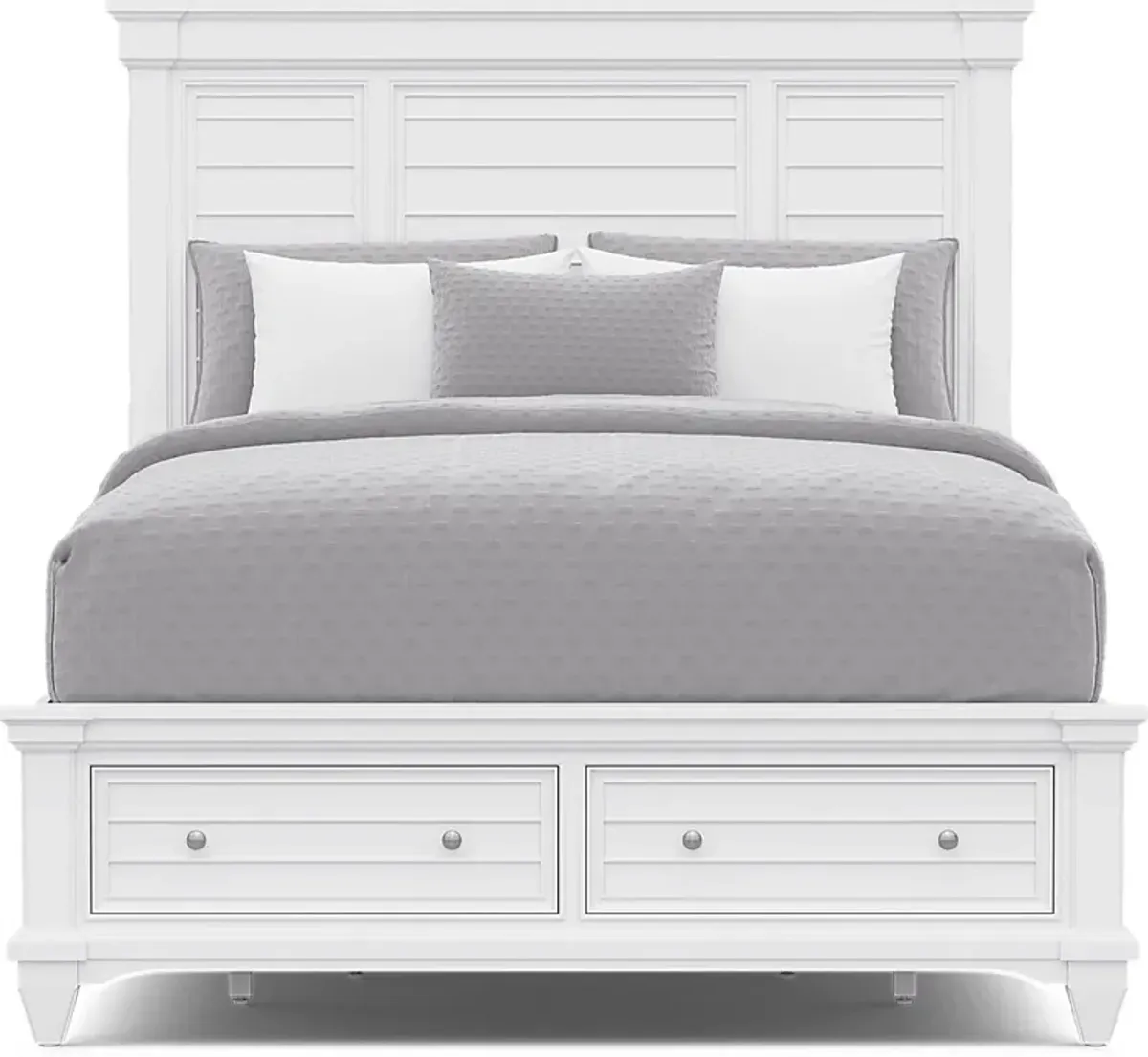 Hilton Head White 7 Pc Queen Storage Bedroom