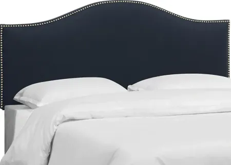 Charna Blue Twin Upholstered Headboard