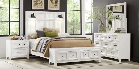 Owings Mill White 7 Pc King Storage Bedroom