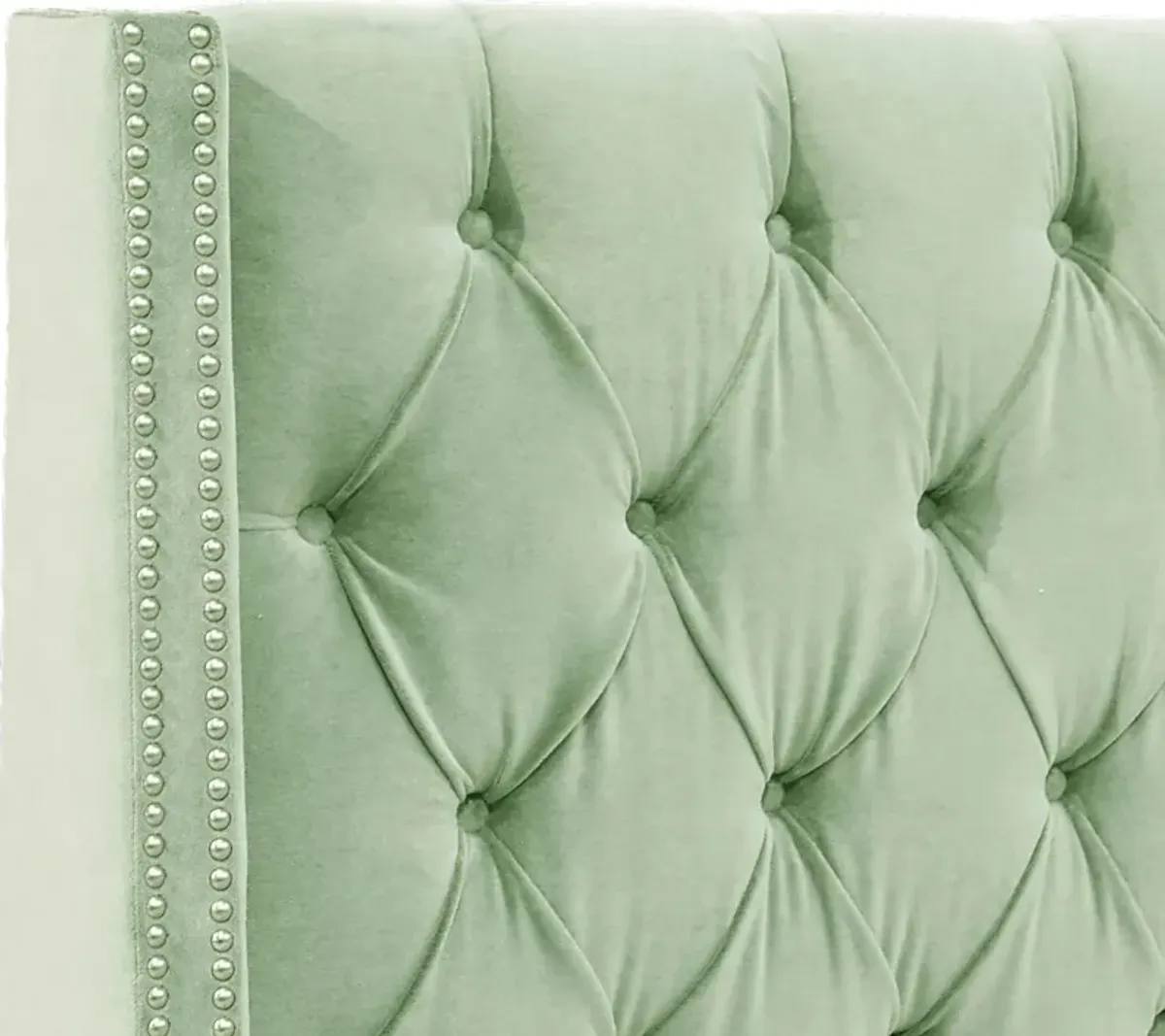 Garonne Green Full Upholstered Headboard.