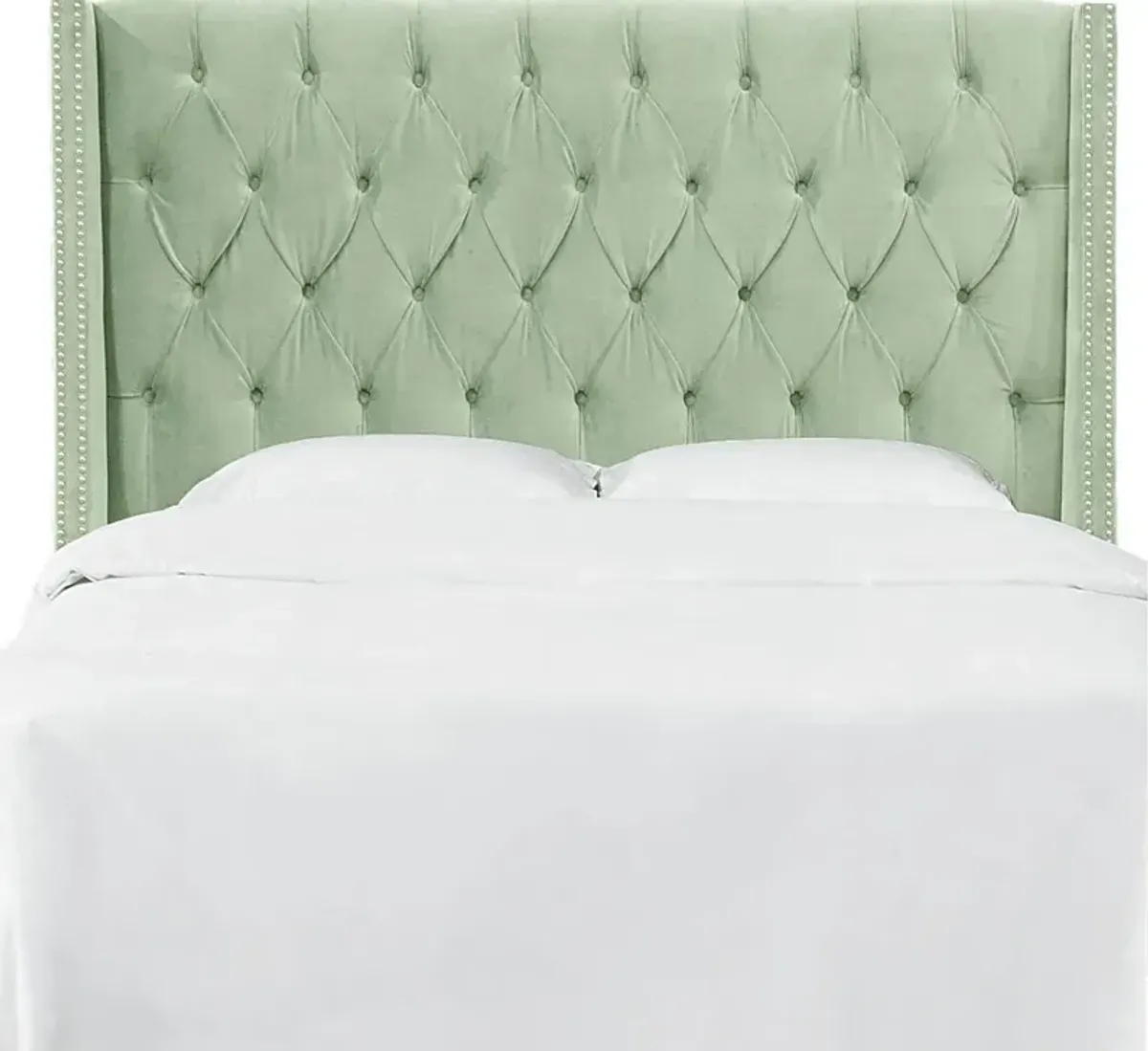 Garonne Green Full Upholstered Headboard.