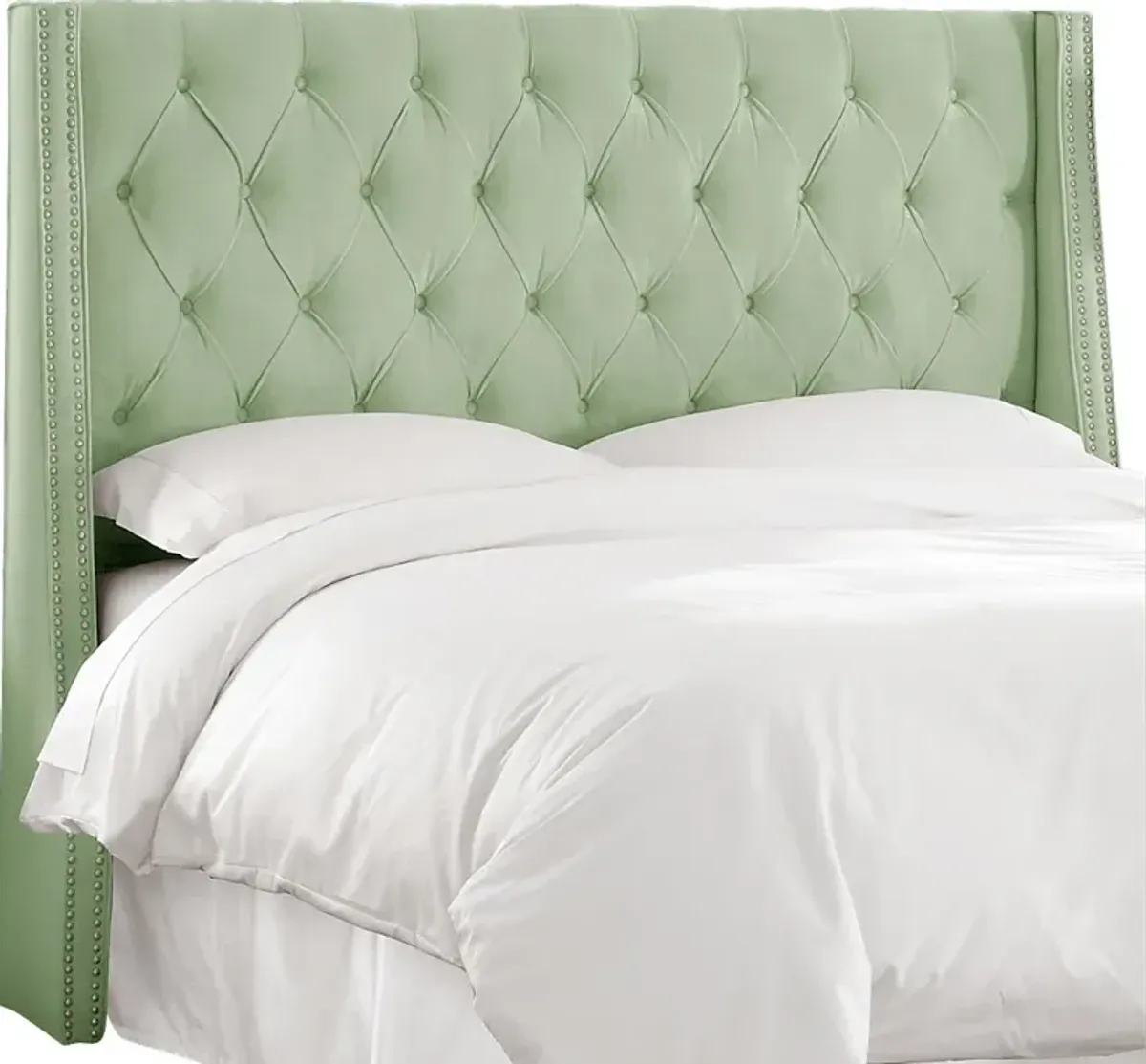 Garonne Green Full Upholstered Headboard.