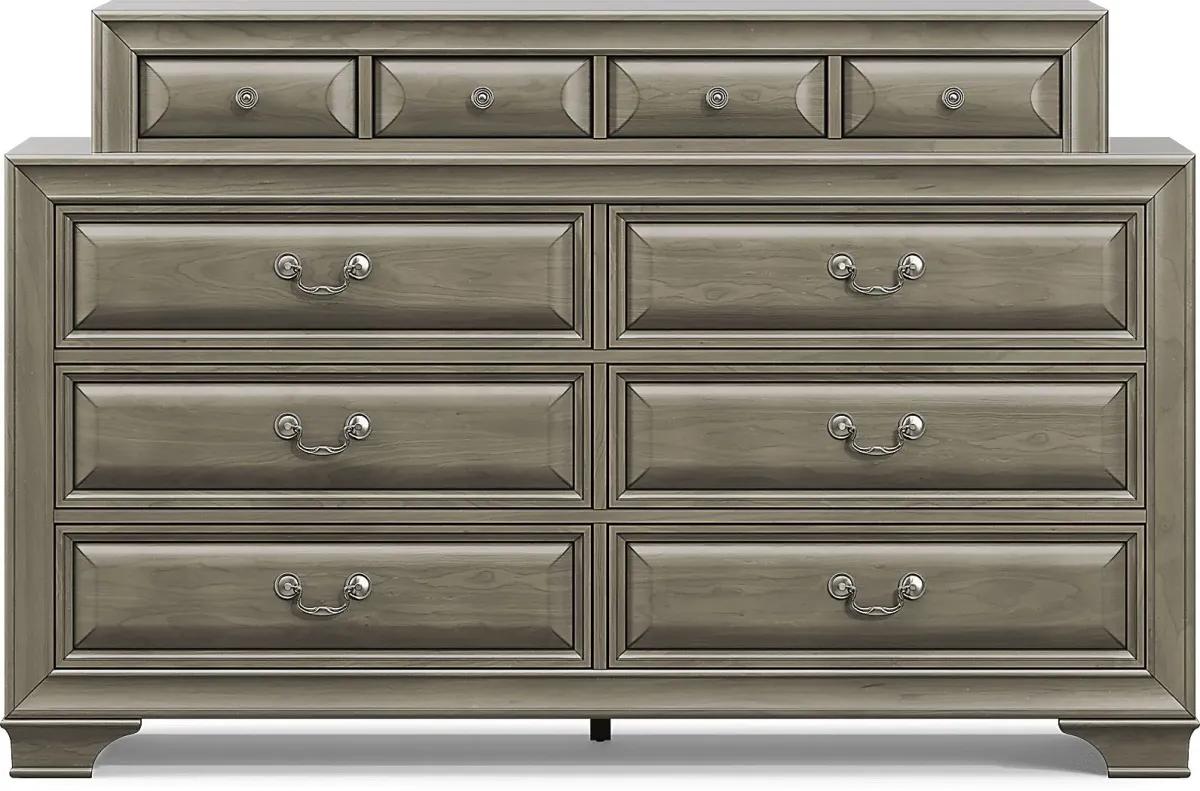 Mill Valley II Gray 7 Pc King Sleigh Bedroom with Storage